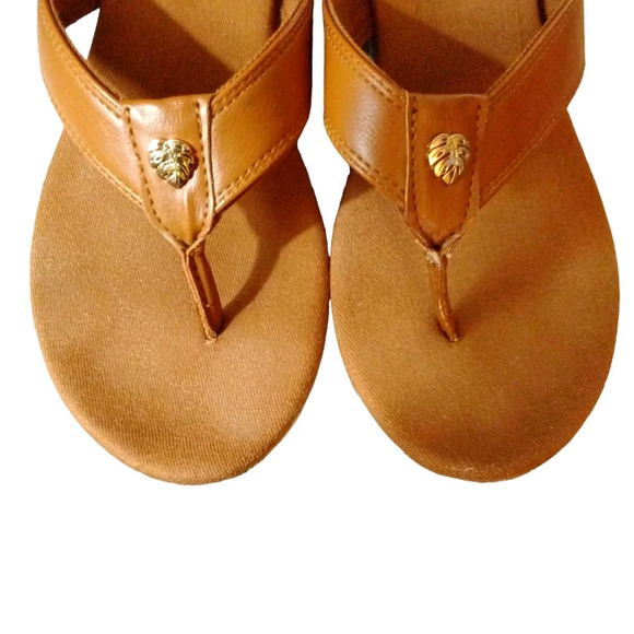 Tommy Bahama Seige Topical Thong Wedge Sandals size 7 - Picture 3 of 10